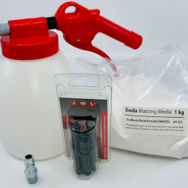 Sodablæser Starter kit fra Jwl, består af 4 dele