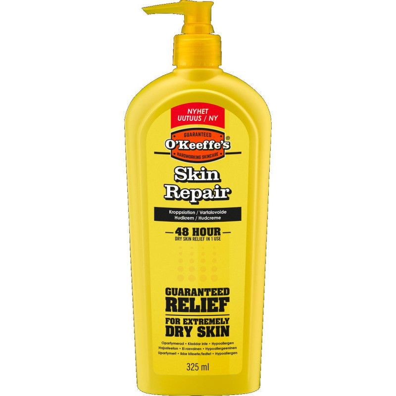 Skin Repair / Body Lotion fra O'Keeffe's i 325ml flaske med håndpumpe