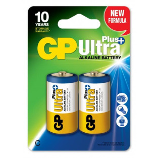 LR14 / C Alkaline batterier i blisterpakke med 2 stk. GP model Ultra Plus