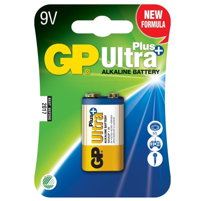 Billede af 9V Alkaline Batteri, model Ultra Plus fra GP