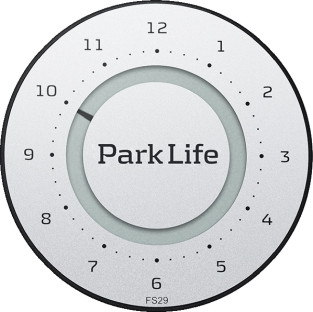 Park Life parkerings ur i farven Titanium Silver fra Danske Needit