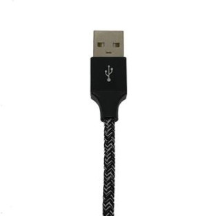 USB-A (Alm) og Micro USB kabel, 1 mtr. lang, grå