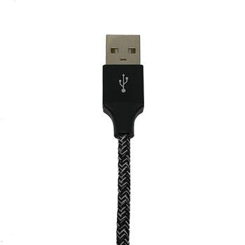 USB-A (Alm) og Micro USB kabel, 1 mtr. lang, grå