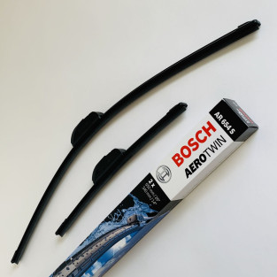 AR654S Bosch AeroTwin Viskerblade sæt, 650 & 340mm lange viskere som monteres via krog montering AR654S Bosch AeroTwin Viskerblade sæt, 650 & 340mm lange viskere som monteres via krog montering