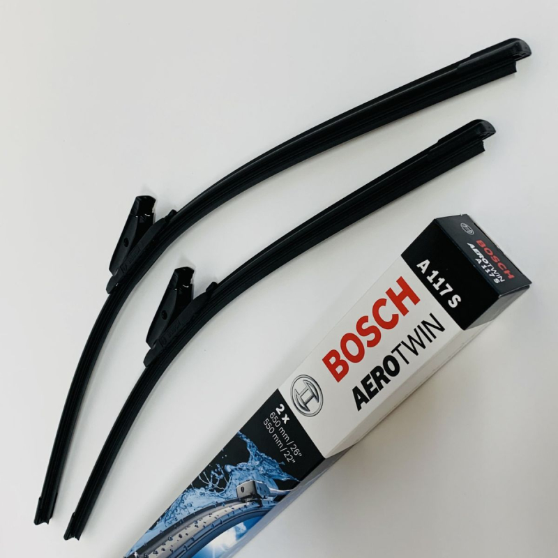 Se A117S Bosch Aerotwin Viskerblade / Fladblade sæt 650+550mm hos Viskerbladet.dk