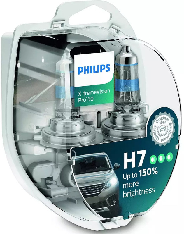12972XVPS2 Philips H7 X-tremeVision Pro150 +150% mere lys, 2 stk. blister pakke