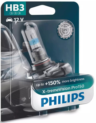 9005XVPB1 Philip HB3 X-Treme Vision Pro 150 +150% mere lys i blister pakke