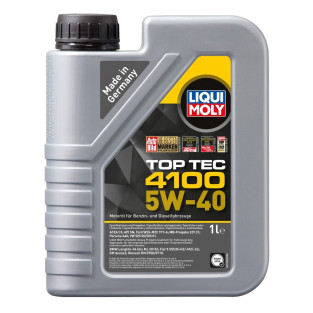 Toptec 4100 Motorolie 5w40 i 1 liters dunk fra Liqui Moly 