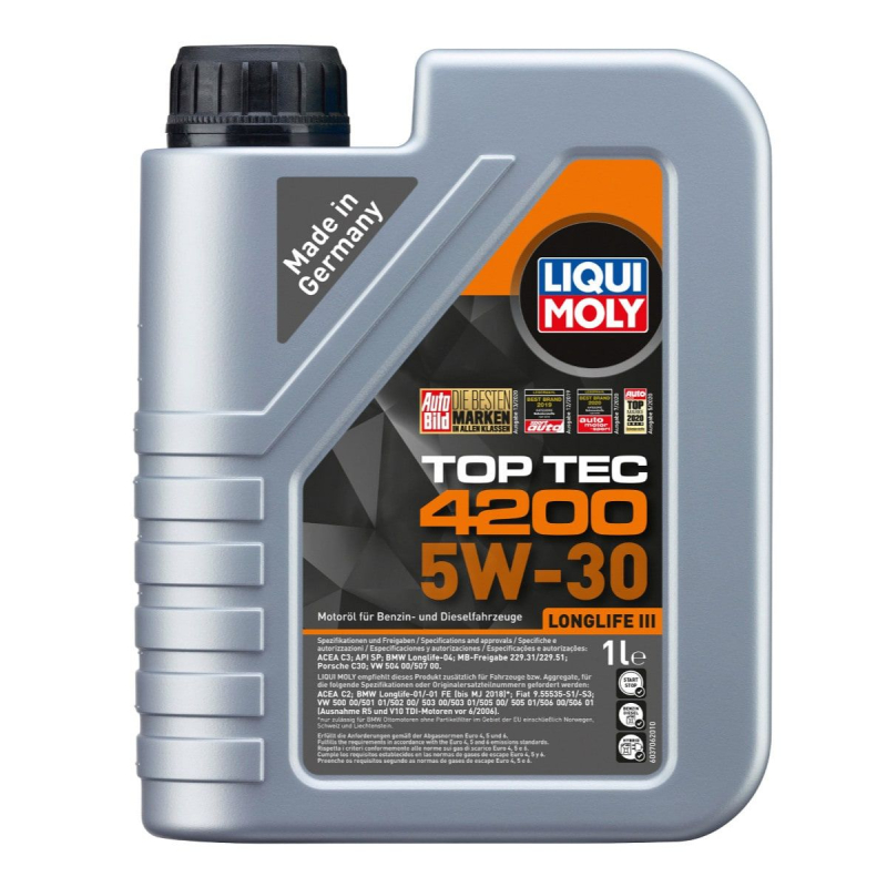 Billede af Top tec 4200 Liqui moly 5W30 Motorolie i 1 liters dunk hos Viskerbladet.dk