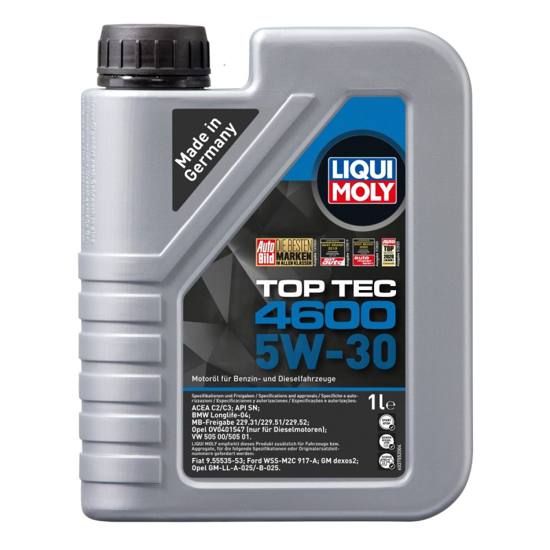 Top Tec 4600 Liqui Moly 5w30 Motorolie Liters Dunk