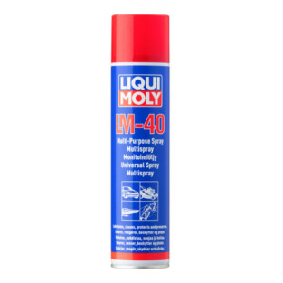 LM40, 400ml fra Liqui Moly, renser, smører og starter fugtige motorer.