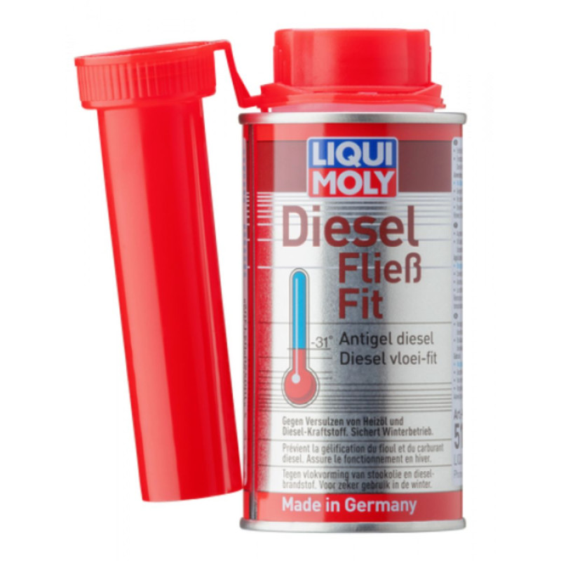 Diesel frost sikring fra Liqui Moly. Flasken indeholder 150ml og rækker op til 75 liter diesel.