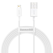 Ladekabel til Apple, Lightning-USB, Datakabel, 2m, Hvid