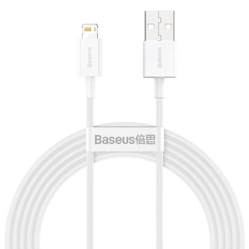 Billede af Ladekabel til Apple, Lightning-USB, Datakabel, 2m, Hvid