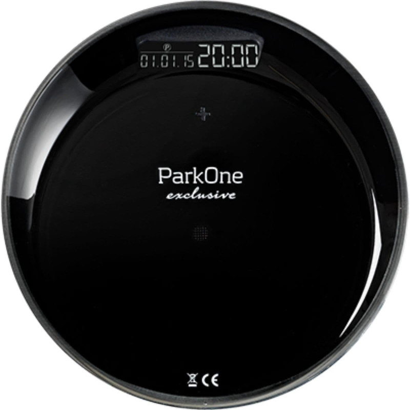 ParkOne Exclusive parkerings ur, set fra bagsiden, sort farve - Viskerbladet.dk