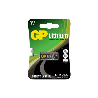 CR123 GP Lithium Pro batteri (3 volt) i blisterpakke