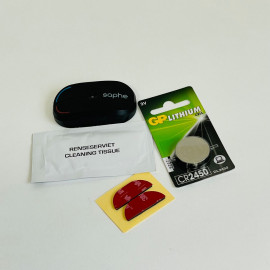 Batteri & klæbe kit til Saphe One & Saphe One+ Trafik alarmer