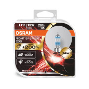 Osram Night Breaker® 200, H11 pærer +200% mere lys (2 stk) pakke