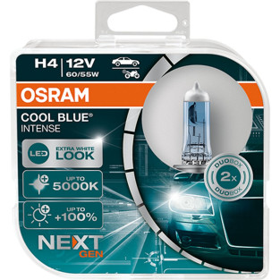 64193cbn H4 Osram Cool Blue Intense NEXT GEN pærer sæt (2 stk)  64193cbn H4 Osram Cool Blue Intense NEXT GEN pærer sæt (2 stk)
