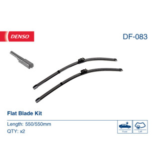 DF-083 Denso Fladblades / Vinduesvisker / Viskerblade sæt, begge viskere er 550mm lange