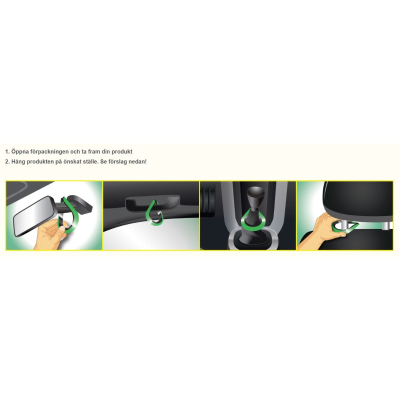 instruktion til ophæng / brug af wunderbaum duft clip