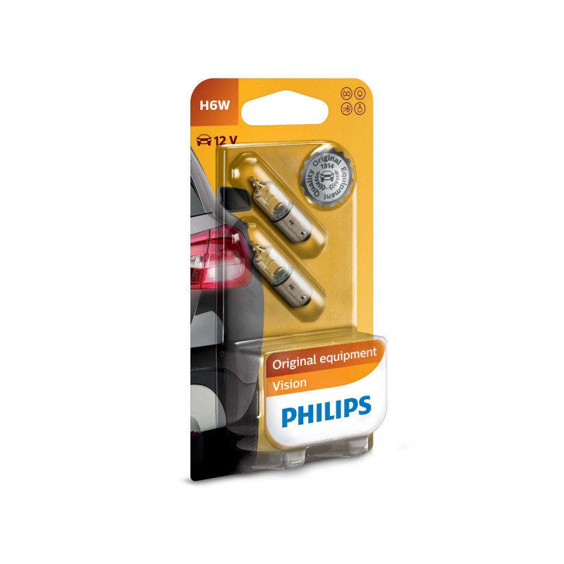 12036PR H6W pærer fra Philips - 2 st. blister pakke