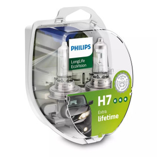 12972llecos2 = H7 Philips longlife / EcoVision - 2 stk. blister pakke  12972llecos2 = H7 Philips longlife / EcoVision - 2 stk. blister pakke