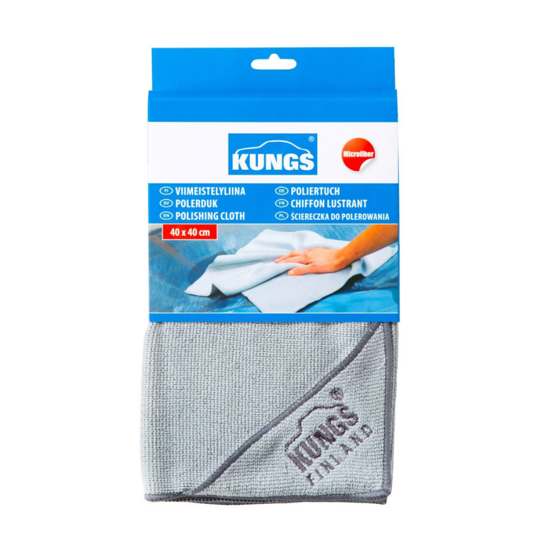 Microfiberklud 40x40cm til polering og aftørrings opgaver.