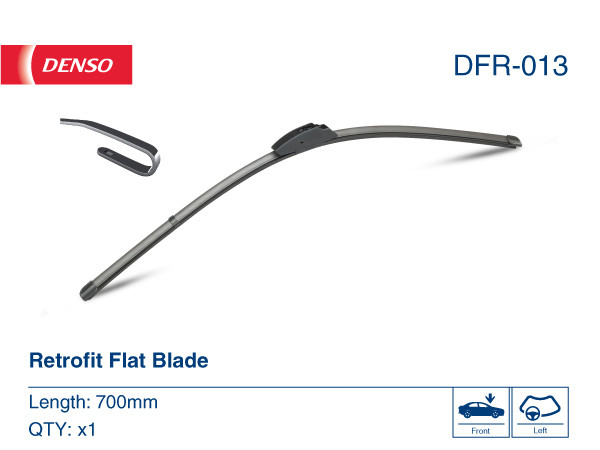 DFR0130000NB / DFR-013 Denso viskerblad / fladblade 70cm lang ( hook montering )