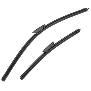 DF-407 Denso Fladblade / Viskerblade sæt, 650+430mm lange viskere og begge er med sprinkler dyse monteret