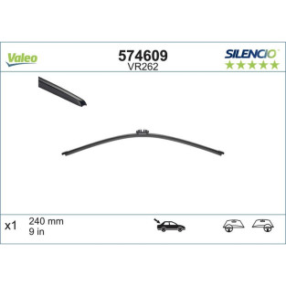 574609 / VR262 Valeo Silencio bagrudevisker, 9 inch / 24cm lang 574609 / VR262 Valeo Silencio bagrudevisker, 9 inch / 24cm lang