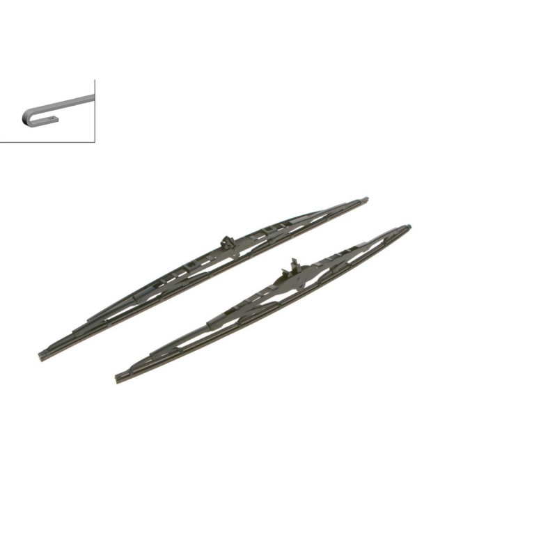 801S Bosch Twin Viskerblade / Vinduesvisker sæt, 600mm + 530mm lange viskere
