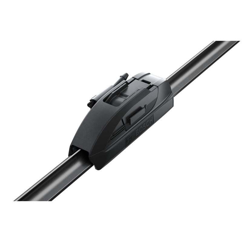 Krogmontering viskerblad Bosch Aerotwin AR71N / 3397008849, 9x3, 9x4 & 12x4mm krog / hook og med sprinkler dyse monteret på viskeren