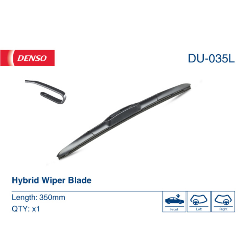 350mm lang Hybrid kvalitets visker DU035L0003D / DU-035L premium viskerblad fra Denso