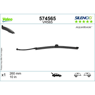 574565 / VR565 Valeo Silencio Bagrudevisker, 26cm lang med sprinkler indbygget til Volvo V60 fra årg. 2018 og frem