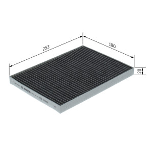 1 987 435 621 / R5621 Bosch pollenfilter med aktivkul.