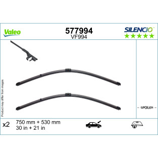 577994 / VF994 Valeo Silencio Vinduesvisker / Fladblade sæt til BMW i3 modellerne