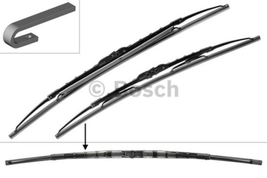 ret Og så videre Sæt tøj væk 582S Bosch Twin Spoiler Viskerblade / Vinduesvisker Sæt, Pris 249,00kr