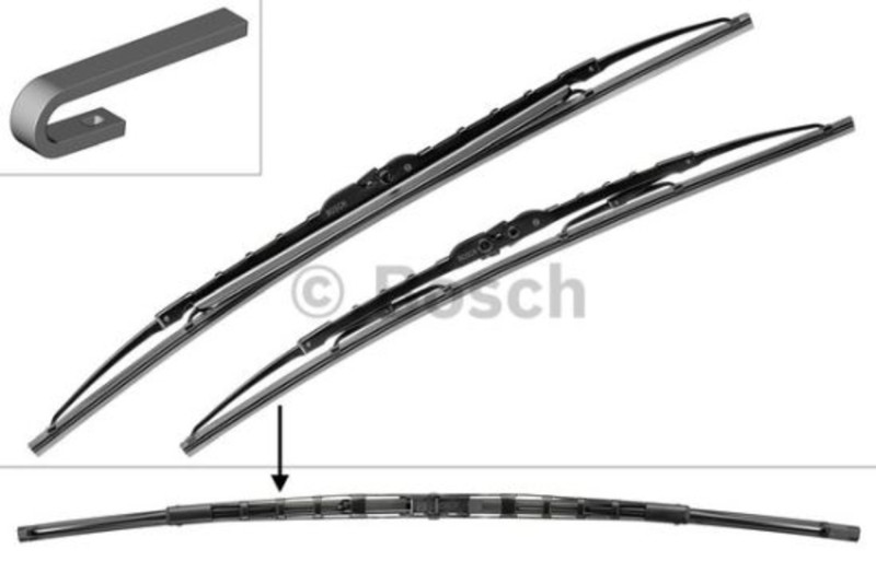 slogan maskine overdraw 582S Bosch Twin Spoiler Viskerblade / Vinduesvisker Sæt, Pris 249,00kr