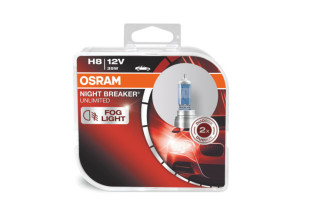 H8 Night breaker +110 % mere lys fra Osram