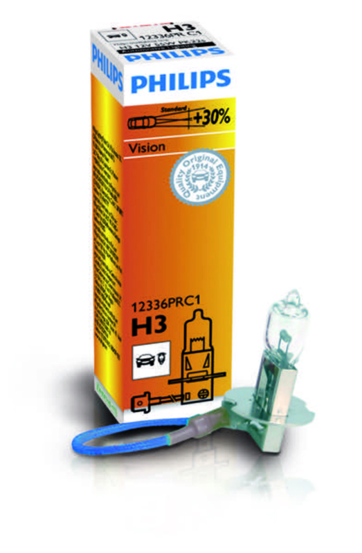 Philips, H3, Halogenpære, Hvid, varm (12V/55W) - 1stk.