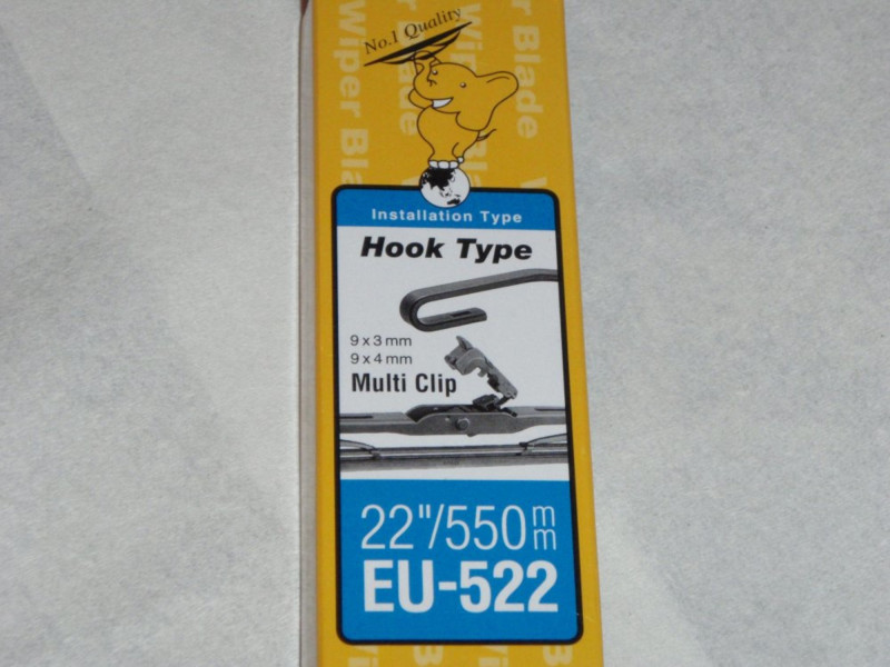 EU-522 = 22 incl / 550mm lang std. viskerblad fra Japanske NWB