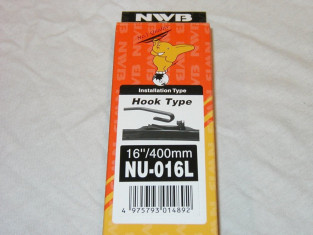 NU-016L = 16 incl / 400mm lang Luksus / Hybrid design visker fra Japanske NWB
