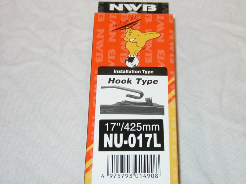 NU-017L = 17 incl / 425mm lang Luksus / Hybrid design visker fra Japanske NWB