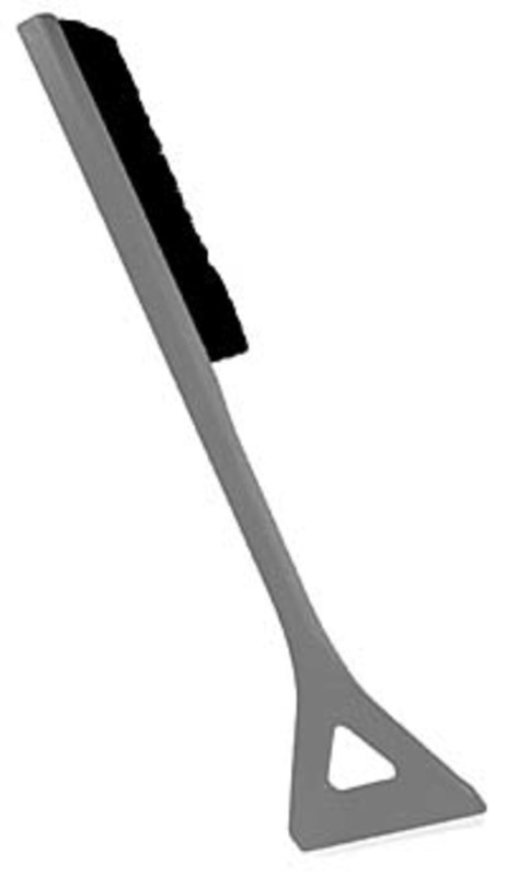 Snebørste / Isskraber med skaft på 44cm længde